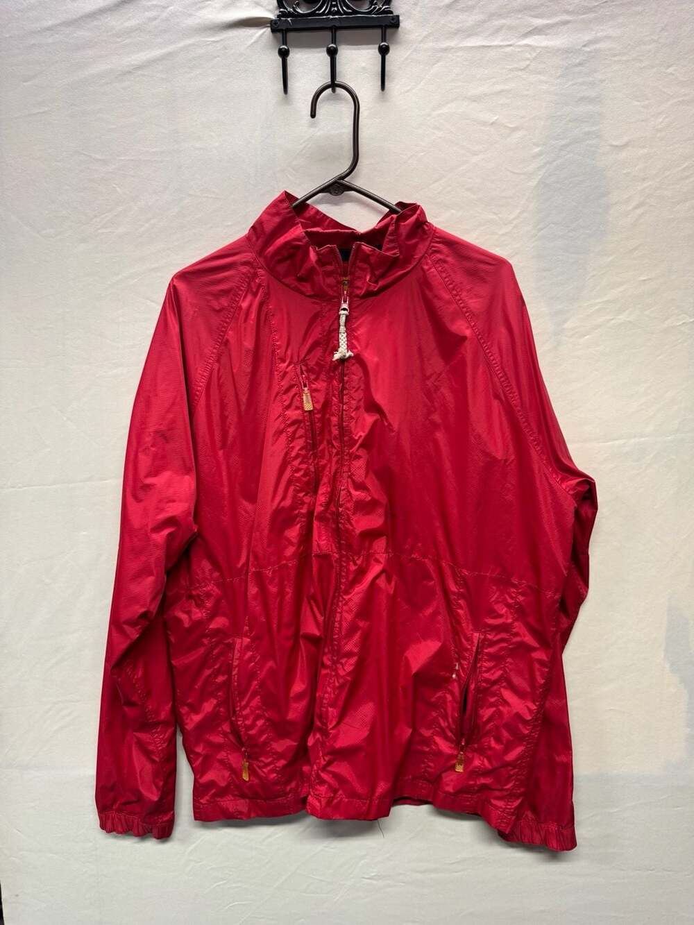 Sperry Top-Sider Red Nylon Windbreaker Jacket XL